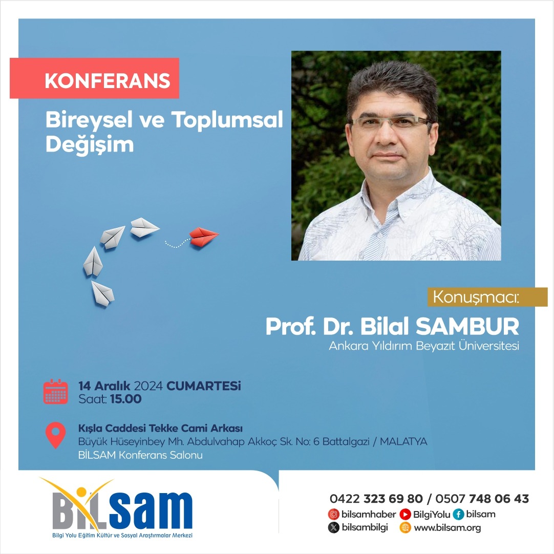 BİLSAM'da Konferanslar Serisi devam ediyor. 