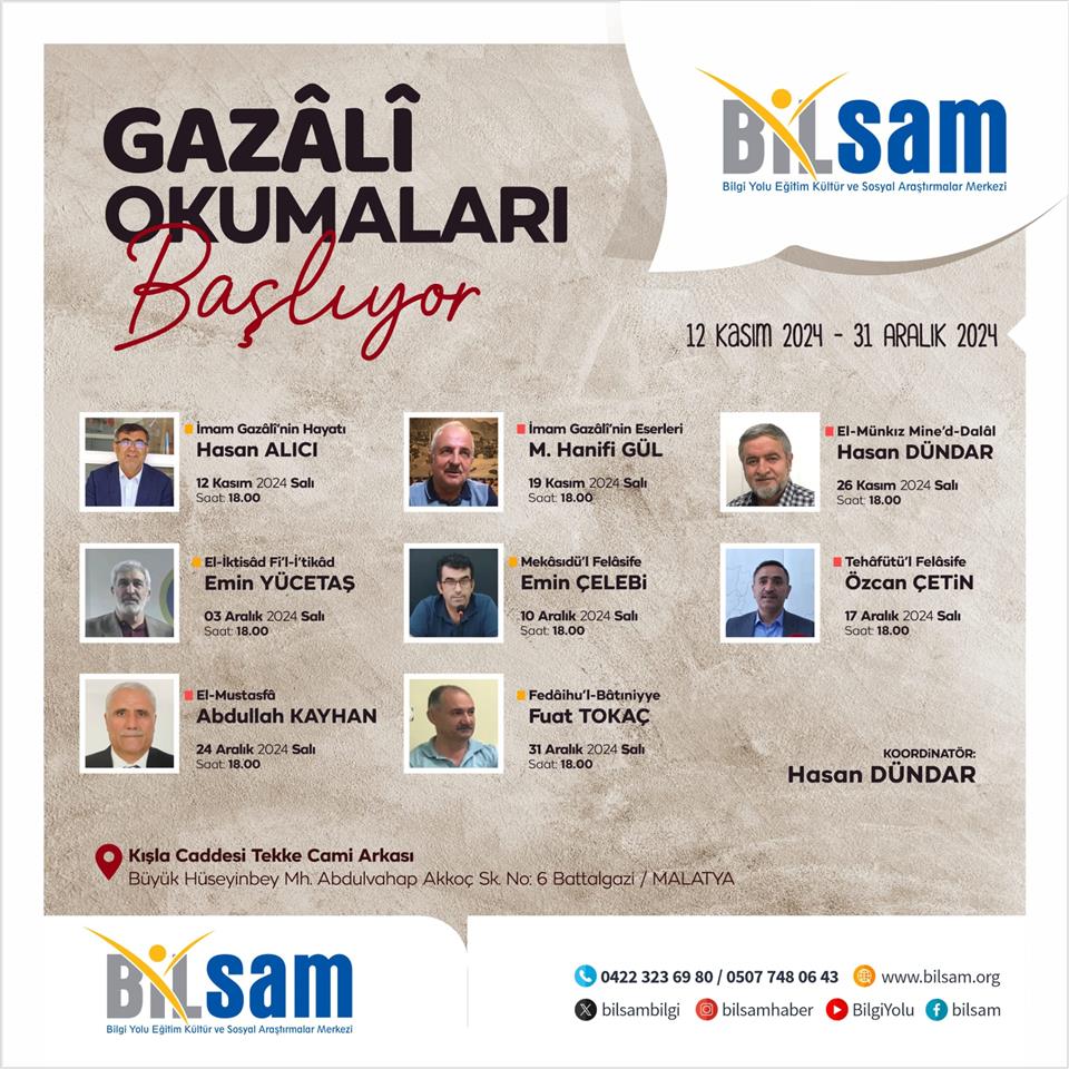 Gazali Okumaları Başlıyor